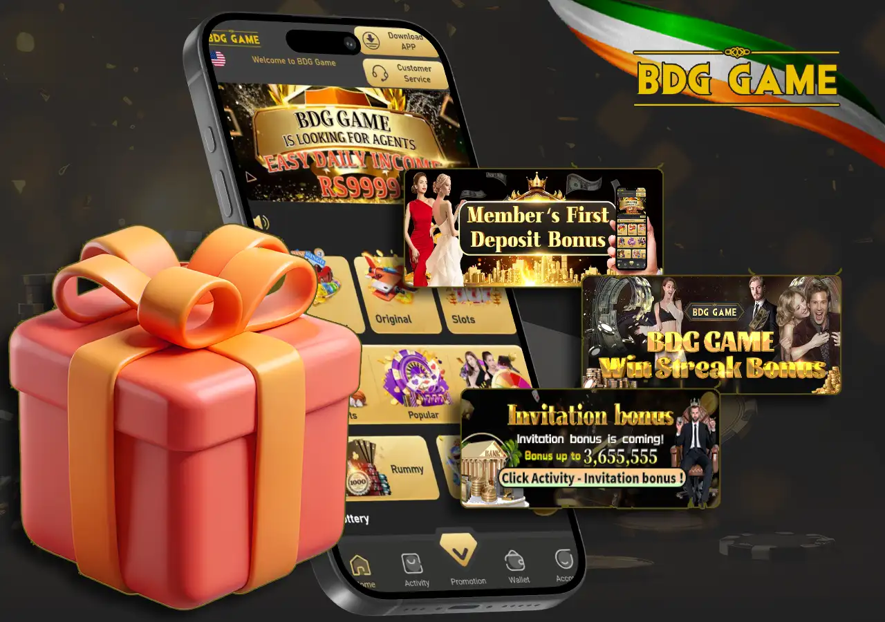 Screenshots of various bonuses for online casino players