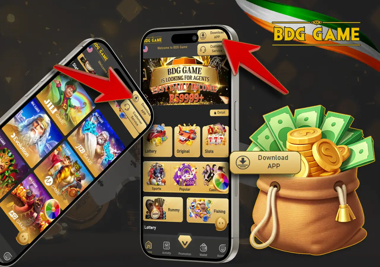 Screenshots of the casino showing the registration button